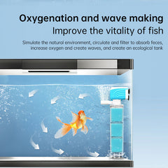 Multifunctional Aquarium Sponge Filter: Water Purifier, Pump, Wave Maker, with Suction Cup & Air Pump