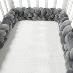 Woven baby bed surround anti-collision strip four strand Fried Dough Twists braid wrapped around the bed surround ins baby child