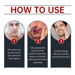 Facial Hair Treatment Spray, Men's Hair And Beard Nourishing Moisturizing And Enriching Facial Hair Repair Spray