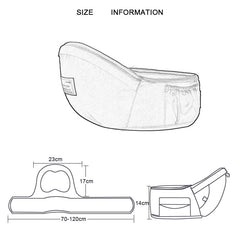 70-120cm Waist belt Baby Carrier Waist Stool Walkers Baby Sling Hold Waist Belt Backpack Hipseat Belt Kids Infant Hip Seat