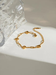 Stainless steel gold splicing personalized niche design titanium steel bracelet