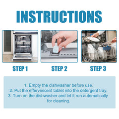 Dishwasher Dirt Remover Sheet, Clean Heavy Oil And Water Stains Odor Kitchen And Bath Home Dishwasher Cleaning Sheet