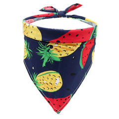 Pet Accessories Summer Pet Drool Towel Fruit Style Pet Scarf Pure Cotton Dog Triangle Scarf