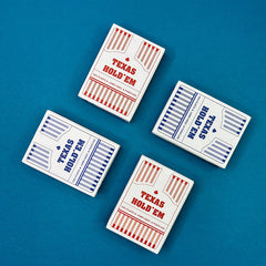 Texas Hold'em PVC waterproof poker, coarse frosted, pro - authorized, wide & large - printed