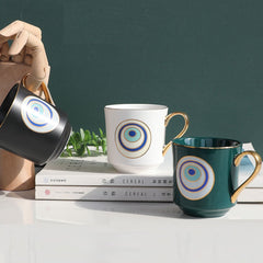 Big eyes mug ceramic water cup ins simple cup