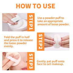 Loose Powder, Fade Fine Lines, Waterproof, Sweat Resistant Makeup Natural Concealer Complete Makeup Powder Light And Delicate