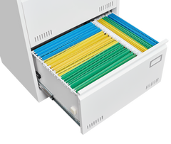 Horizontal file cabinet, 2 drawers, white file cabinet with lock, metal file cabinet with lock, 3 drawers, legal office cabinet
