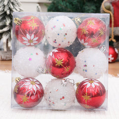 Christmas hanging ball Christmas tree decoration snowflakes five-star Christmas ball accessories combination