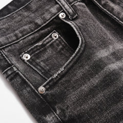 Washed Distressed Wide-Leg Jeans Men's European and American Punk INS Personalized Loose Hole Frayed Flare Pants