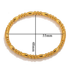 Fashion bamboo titanium steel bracelet female summer niche cold style ins stainless steel retro bamboo jewelry
