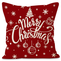 Christmas red ball pillow cover Christmas holiday themed home decoration pillowcase linen waist pillow