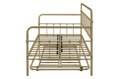 Metal Frame Daybed with trundle（Bronze）