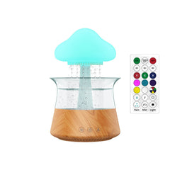 New Designed Cool Mist Essential Oil 7 Colors LED Night Light Wood Grain Cloud Rain Water Air Humidifier