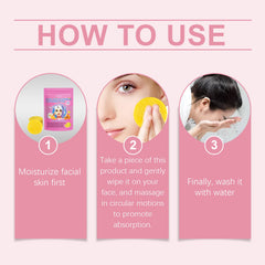 Turmeric Acid Cleansing Pad Gentle Exfoliating Deep Clean Non-Tight Improving Skin Cleansing Pad