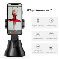 Portable All-in-one Auto Smart Shooting Selfie Stick ,  360 Rotation Auto Face Tracking Object Tracking vlog Camera Phone Holder