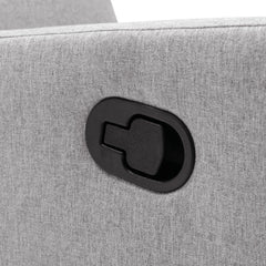Modern Upholstered Rocker Nursery Chair Plush Seating Glider Swivel Recliner Chair Gray