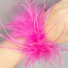 Real Ostrich feather cuff plumes bracelet for women white Cuffs pens Shirt with feathers girls fur cuffs ornament boa plume
