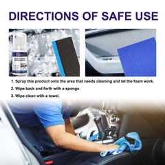 Car Interior Cleaner, Car Interior Seat Cleaning And Maintenance Brightening Decontamination Refurbishing Agent