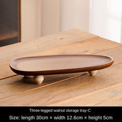Rustic Wooden Tray Irregular Fruit Plate Dessert Plate Snack Home Storage Tray