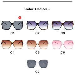Higody Fashion Women Oversize Sunglasses Gradient Plastic Brand Designer Female Sun Glasses UV400 lentes