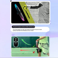 Portable Tennis Topspin Whistle Hitting Trainer - Ideal for Beginners' Swing Aid