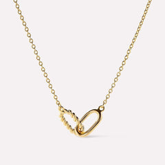 Interlocked Titanium Steel Necklace