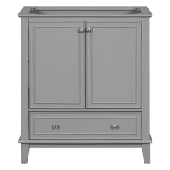 30 inch bathroom vanity no sink  base only gray