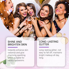Brightening Glitter Spray, Glitter Highlight Spray Natural Stereo Long-Lasting Brightening Glitter