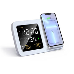 Digital clock wireless charging 15W intelligent three in one alarm clock wireless charging calendar desktop charging