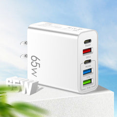 Standard PD65W mobile phone charger 4A type-c PD+3USB multi port European, American, English travel charging head