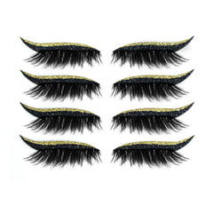 New Glitter Self-Adhesive Eyeliner Eyeshadow Sticker Double Eyelid False Eyelashes Waterproof Party Eye Makeup Sticker