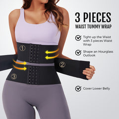 Waist Trainer Sports Sweat Postpartum Body Sculpting Double Belt Buckle Abdominal Belt