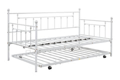 Metal double bed with ear shaft/sturdy/noise reduction/flexible ear shaft/retro style/no need for spring box (LIGHT GREY)