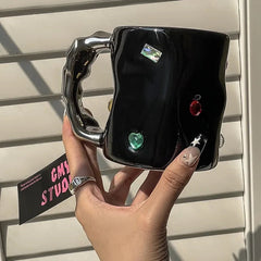 Luxury Cup Make Undefined Cup Gem Cup Spice Girl Style Gem Mug Ceramic Water Cup Small Original Coffee Mug Cup for Lovers