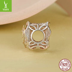 Yinziyun Original Ginkgo Butterfly DIY Bracelet Beads Forest Romantic Golden Butterfly s925 Pure Silver Beads