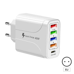 4USB+Type-C mobile phone charger PD18W 5-in-1 charging head 48W charger PD interface charger