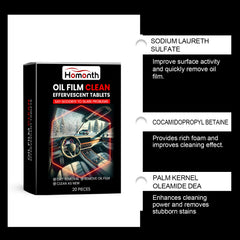 Automotive Windshield Oil Film Effervescent Tablet, Windshield Oil Film Stain Cleaning Effervescent Tablet