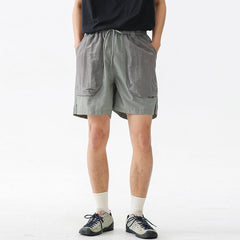 Color Block Pocket Short Length Men's Summer Casual Loose Street Trendy Ins Elastic Waist Sports Shorts