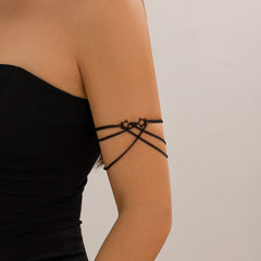 Ethnic style punk adjustable alloy pentagram cross Leg Chain