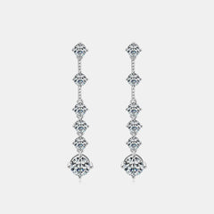 4 Carat Moissanite 925 Sterling Silver Earrings