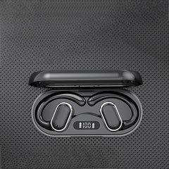 X97 non in ear OWS Bluetooth earphones with over the ear sports transparent compartment for extended battery life and noise redu