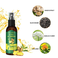 Ginger Hair Spray, Strengthens Hair, Massages Scalp And Restores Hair