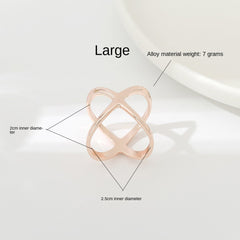 Creative Rice King Star Gold-Plated Scarf Buckle Multi-Purpose X Cross Hollow Smooth Surface Scarf Square Shawl Buckle