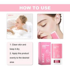 Sunscreen Stick, Uv Protection Skin Refreshing Non-Greasy Moisturizing Cream