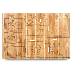 Woodcraft Assembly Kit 3D Jigsaw Puzzle - Phonograph