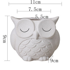 Flower pot ceramic indoor creative simple desktop small animal flower ornaments