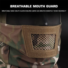 Men's Airsoft Mask, also a balaclava, for paintball, hunting, cycling. Knight style, full face protection.
