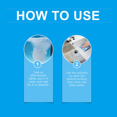 JUE FISH MultiSurface Cleaning Tablets, Kitchen Heavy Oil And Dirt Cleaning Stain Cleaner Effervescent Tablet