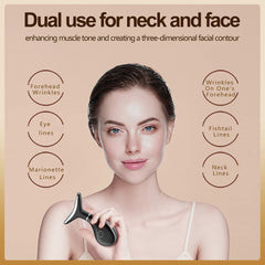 EMS Neck & Face Lifting Machine Skin Tightening Massager 3 Color LED Photon Facial Wrinkle Remover Newest Neck Beauty Device