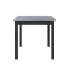 TOPMAX 5-piece cabinet dining table set, wooden square dining table and chairs, and 4 soft cushioned high back chairs in black